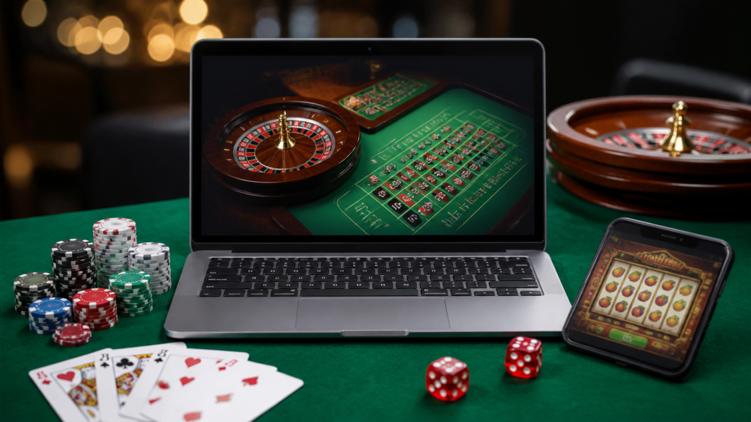 Online betting Singapore on a screen with casino game visuals